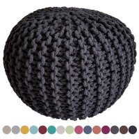 Soma Strickhocker Pouf  45 cm Sitzpouf Sitzpuff...