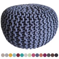 Soma Strickhocker Pouf Ø 45 cm Sitzpouf Sitzpuff...