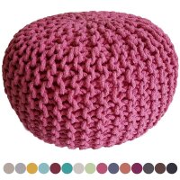 Soma Strickhocker Pouf Ø 45 cm Sitzpouf Sitzpuff...