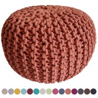 Soma Strickhocker Pouf Ø 45 cm Sitzpouf Sitzpuff...