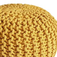Soma Strickhocker Pouf Ø 45 cm Sitzpouf Sitzpuff...
