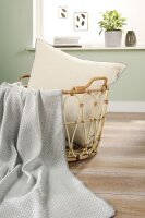 Biederlack Tagesdecke Kuscheldecke 150 x 180 cm Wohndecke Structure grey