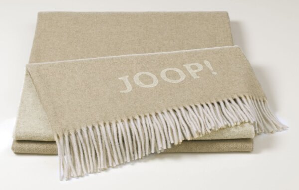 JOOP! FINE-DF Kuscheldecke Wohndecke 130 x 180 Franse Creme-Natur