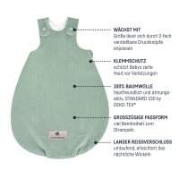 Julius Zöllner grün Babyschlafsack Musselin 56x62