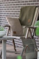 Knit Factory Juul Kissen 50x50 cm Wabe Anthrazit Grau