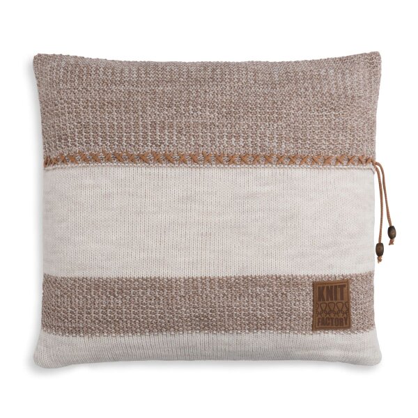 Knit Factory Roxx Kissen 50x50 cm Gestreift Beige