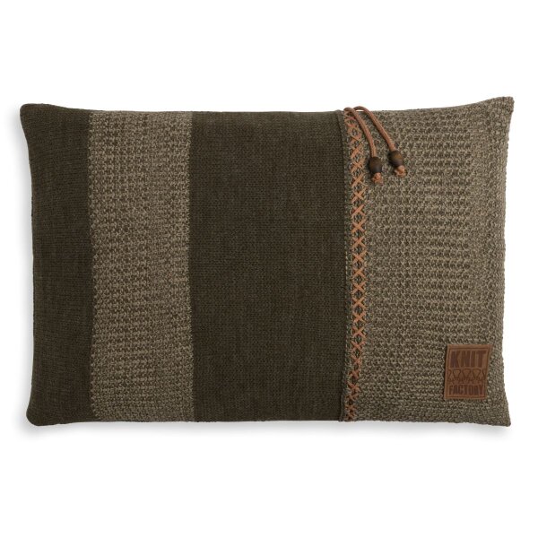 Knit Factory Roxx Kissen 60x40 cm Gestreift Grün