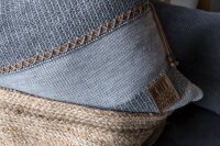 Knit Factory Roxx Kissen 60x40 cm Gestreift Anthrazit Grau