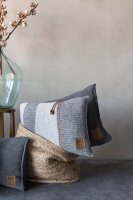 Knit Factory Uni Kissen 60x40 cm Glatt Anthrazit