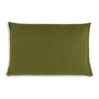 Knit Factory Uni Kissen 60x40 cm Glatt Grün