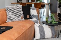 Knit Factory Lynn Kissen 50x50 cm Glatt Grau