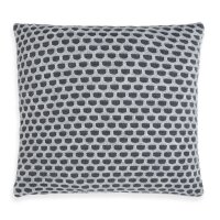Knit Factory Mila Kissen 50x50 cm Wabe Anthrazit Grau