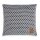 Knit Factory Mila Kissen 50x50 cm Wabe Anthrazit Grau