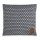 Knit Factory Mila Kissen 50x50 cm Wabe Anthrazit Grau