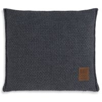 Knit Factory Jesse Kissen 50x50 cm Glatt Anthrazit