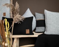 Knit Factory Jesse Kissen 50x50 cm Glatt Grau