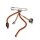 Knit Factory Brosche 7x1 cm Rot