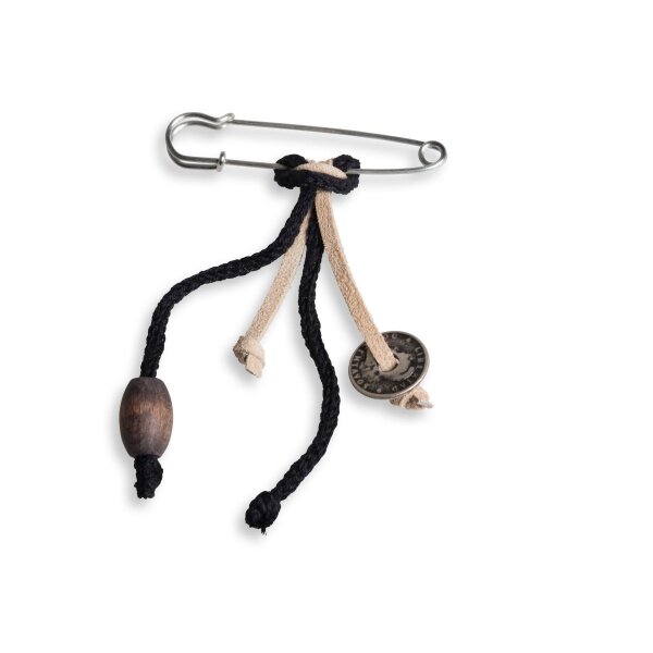 Knit Factory Brosche 7x1 cm Schwarz