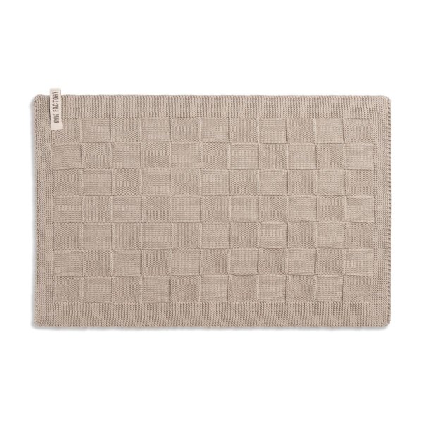 Knit Factory Uni Tischsets 50x30 cm Glatt Beige