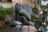 Knit Factory Uni Decke 160x130 cm Glatt Anthrazit