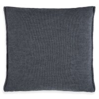 Knit Factory Uni Kissen 50x50 cm Glatt Anthrazit