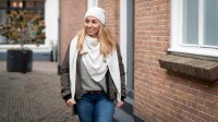 Knit Factory Coco Mütze One Size Glatt Beige