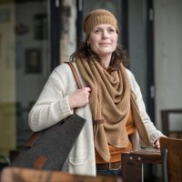 Knit Factory Coco Mütze One Size Glatt Braun