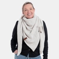 Knit Factory Coco DreiecksSchal 190x85 cm Glatt Beige