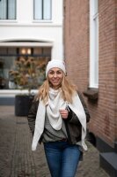 Knit Factory Coco DreiecksSchal 190x85 cm Glatt Beige