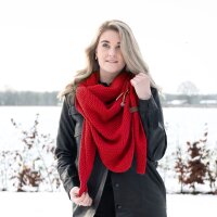 Knit Factory Coco DreiecksSchal 190x85 cm Glatt Hellblau