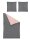 Biber Wende-Set 135x200 + 80x80 cm Grau Rosa mit geometrischem Muster