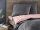Irisette Biber Bettwäsche 135x200 2tlg grau rosa | Bettwäsche-Set aus 100% Baumwolle | 2 teilige Wende-Bettwäsche 135x200 cm & Kissen 80x80 cm | Geometrisches Muster