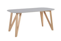 SalesFever Tisch Esstisch 180x90x76 cm grau Eiche MDF,...