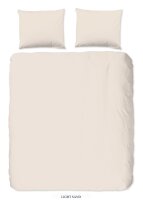 good morning Renforcé Bettwäsche 2 teilig Bettbezug 140 x 220 cm Kopfkissenbezug 60 x 70 cm Uni duvet cover 0270.02.01 Sand