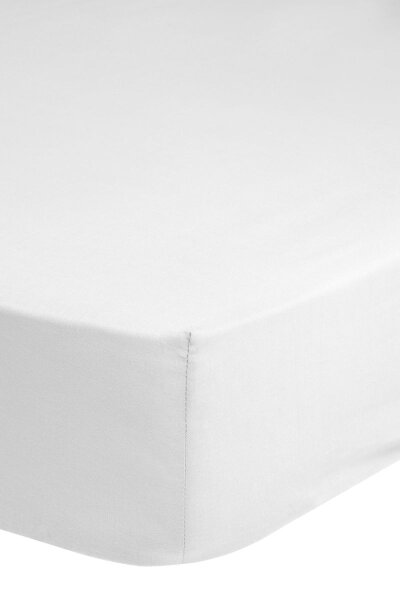 HIP Spannbettlaken Uni 180 x 200 cm White