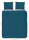 HIP Mako Satin Bettwäsche 135 X 200 cm + 1 x 80 X 80 cm  blau