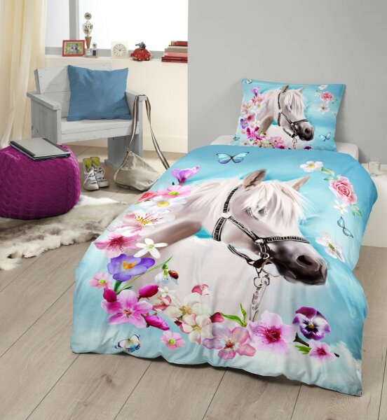 good morning Renforcé Bettwäsche 2 teilig Bettbezug 140 x 200 cm Kopfkissenbezug 70 x 90 cm My Beauty 4924.99.28 MULTI