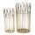 Soma Windlicht Set romantisch 2-teilig mit Glaseinsatz rund in edler Drahtstruktur schwarz od. gold (BxHxL) 12 x 24 x 12 cm gold