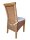 Soma Esszimmer-Stuhl Rattanstuhl weiß oder braun Perth Sitzkissen Leinen weiß (BxHxL) 47 x 97 x 54 cm cappuccino ohne Sitzkissen