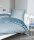 Janine Mako-Satin Bettwäsche 200X200+2x80x80 3 teilig  J. D. 87053-02-620 steinblau denimblau