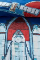 Beddinghouse Kids Bettwäsche Renforcé 2 teilig Kopf Kids Rocket Ship 196416 135 x 200 cm, 80 x 80 cm blau