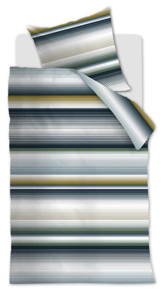 At Home by Beddinghouse Bettwäsche At Home Renforcé 2 teilig Kopf More 197948 Blau 155 x 220 cm, 80 x 80 cm