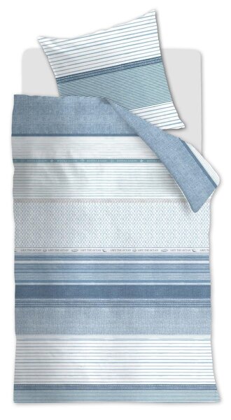 Rivièra Maison Kissenbezug Renforcé Save The Ocean Blue 1 80x80, 80 x 80 cm blau