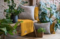 Knit Factory James Kissen 60x40 cm Glatt Braun
