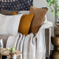Knit Factory James Kissen 60x40 cm Glatt Braun
