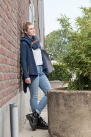 Knit Factory Brosche 7x1 cm Dunkelblau