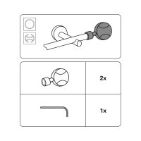 Gardinia Endstück Disc für Ø 19 mm...