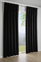 Gardinia Schal mit Gardinenband Dimout schwarz 140 x 245 cm