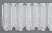 Gardinia Blumen weiß 140 x 45 cm