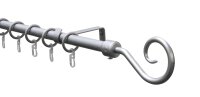 Gardinia Hook 1-Lauf Ø 16/13 mm silber 130 - 240 cm
